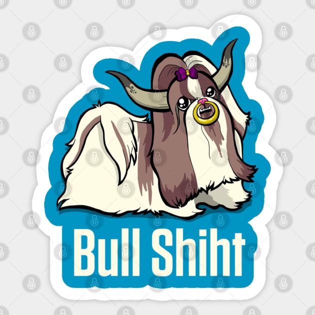 Bull Shiht Sticker by binarygod